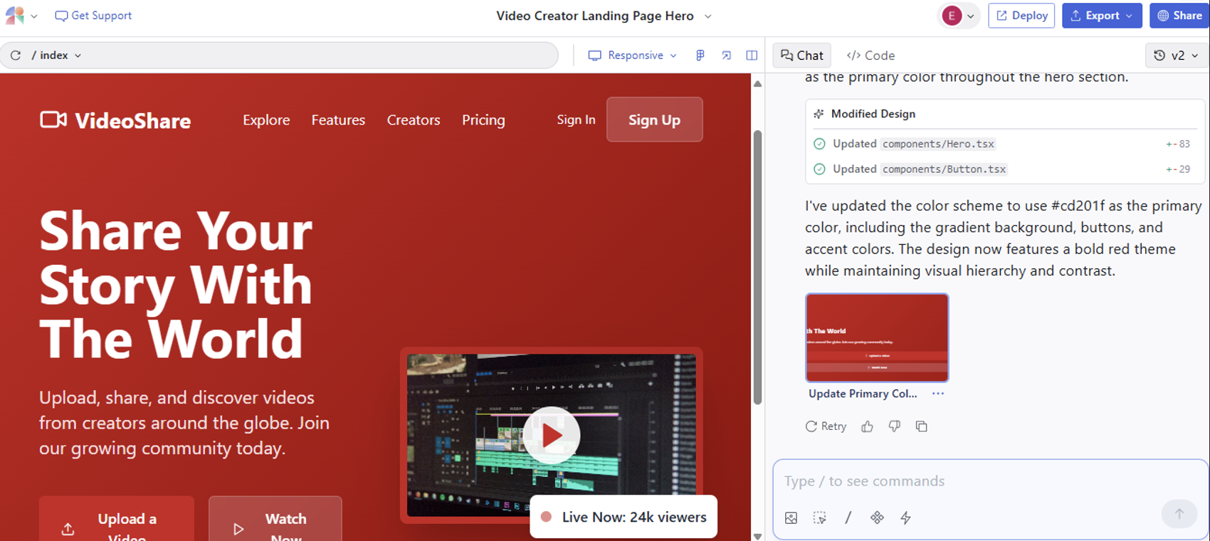 Initial design generated by Magic Patterns